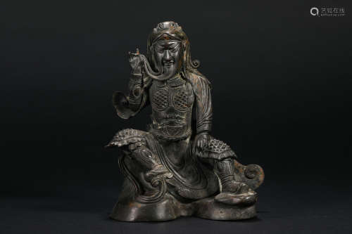 Ming Dynasty bronze statue of Guan Gong