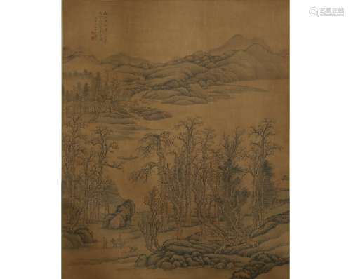 Chinese ink painting
(Wang Hui's Landscape Painting)