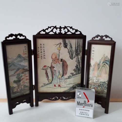 Qing Dynasty Wooden Shouxing Screen