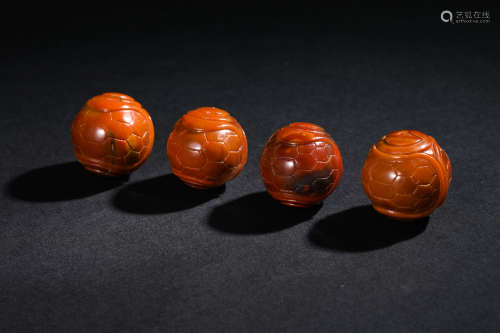 Han Dynasty A set of agate beads