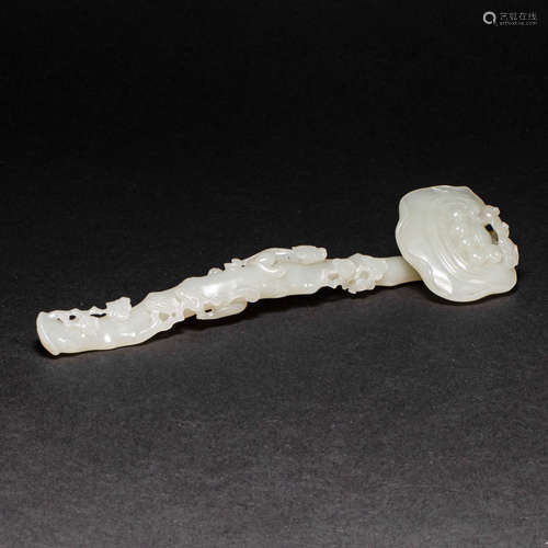 Qing Dynasty Hetian Jade Ruyi