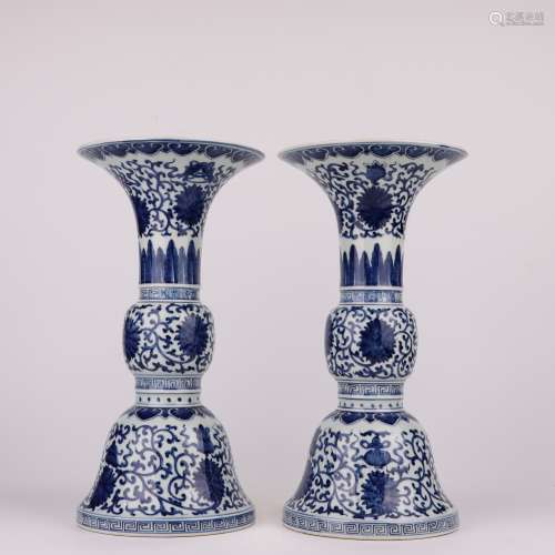 Qing Dynasty Blue and White Flower Cup