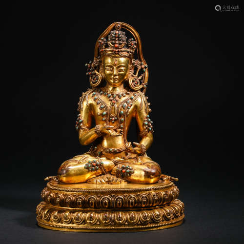 Qing Dynasty Gilt Bronze Vajra Hands
Tara Statue