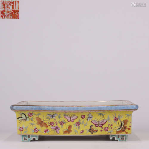 Qing Dynasty Pastel Butterfly Pattern Utensils