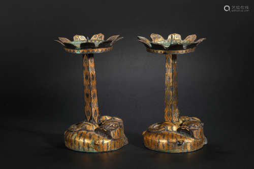 Yuan Dynasty Gilt Bronze Lantern