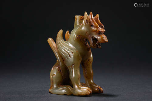 Yuan Dynasty Hetian jade beast