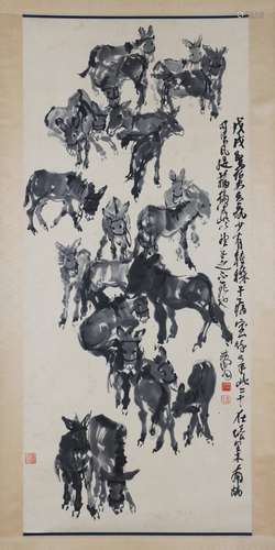 A Huang zhou's donkey painting