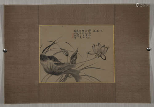 A Gao fenghan's flowers and birds painting(without frame)