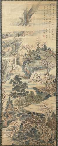 A Wu guxiang's landscape painting