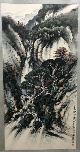 A Guan shanyue's landscape painting