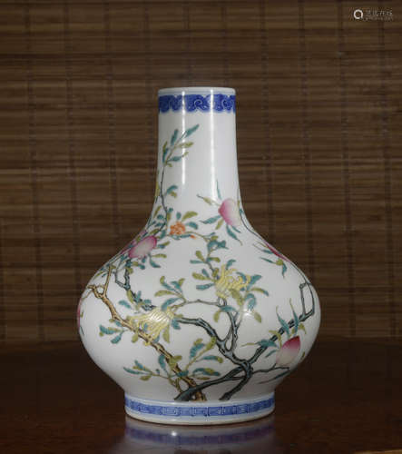 A famille-rose 'floral' vase