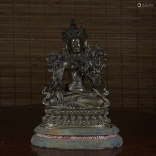 A bronze statue of Tara
