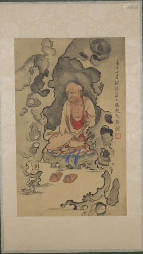 A Feng chaoran's figure painting(without frame)