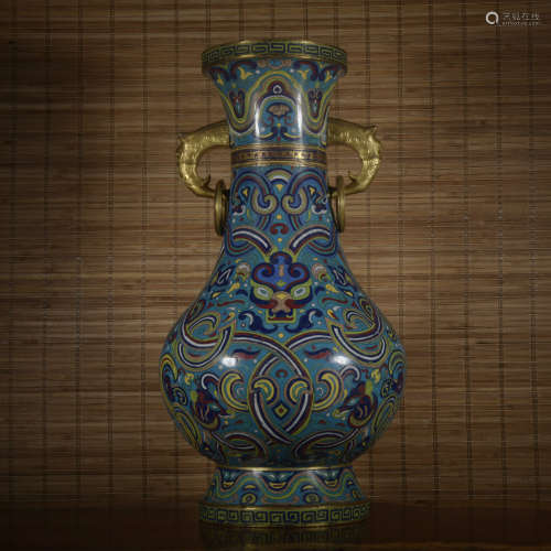 A Cloisonne enamel vase