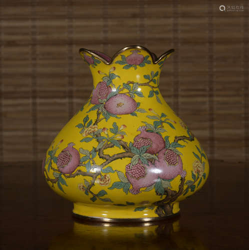 A enamel vase