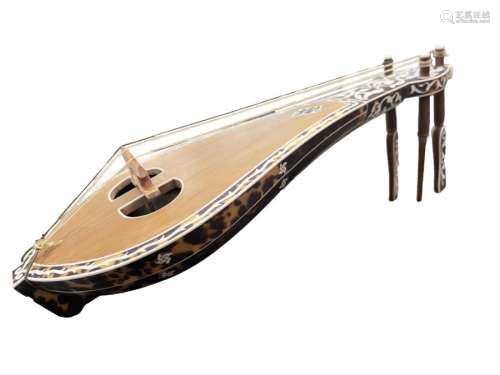 AN OTTOMAN MOTHER-OF-PEARL AND TORTOISESHELL MUSICAL INSTRUM...
