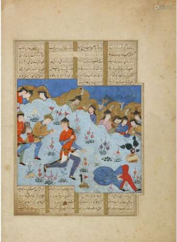 A FRAMED MINIATURE FROM A LARGE SHAHNAME