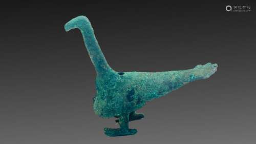 bronze horse attachment in a form of a bird luristan period