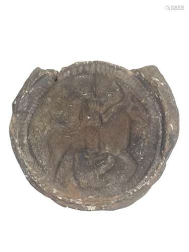Sassanian period clay mould with an rider 400/500AD