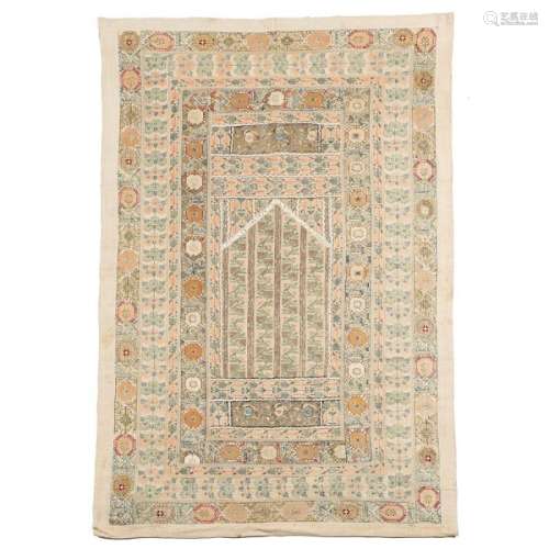A COMPOSITE PRAYER HANGING 18TH CENTURY ELEMENTS made from v...