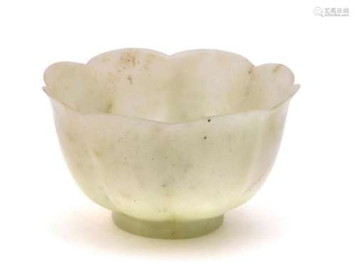 Chinese Indian Mughal Jade Bowl With Black Inclusions Republ...