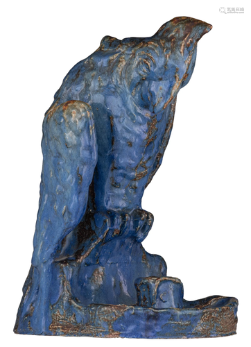 Arthur Craco (1869-1955), 'CacatoÃ¨s bleu', H 40 - W 23