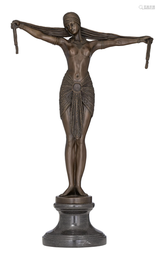 Chiparus, D.H., an Art Deco bronze Oriental dancer