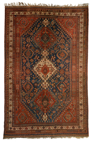 A Qashqai rug, 1960, wool on wool, 193 x 303 cmâ€¦