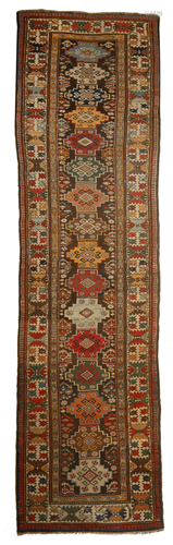 A Caucasian runner, wool on wool, ca 1910 - 1930, 116