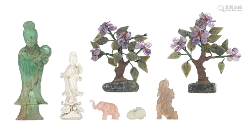 A collection of Chinese miniature figures in various