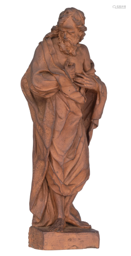 Laurent Delvaux (1696-1778), terracotta sculpture of a
