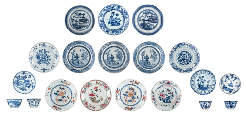 A collection of teacups and saucers, Kangxi and