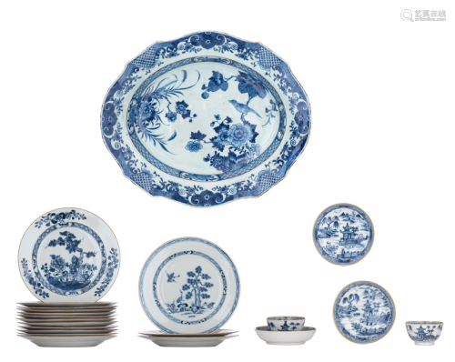 A collection of Chinese blue and white export