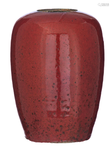 A Chinese sang-de-boeuf ginger jar, 19thC, H 29 cmâ€¦
