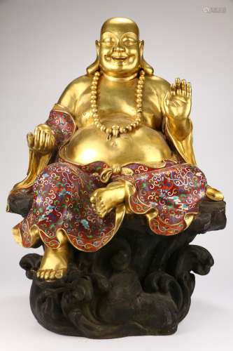 Gilt Copper Bodied Maitreya Ornament