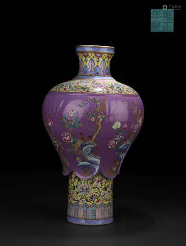 Enamel Prunus Vase