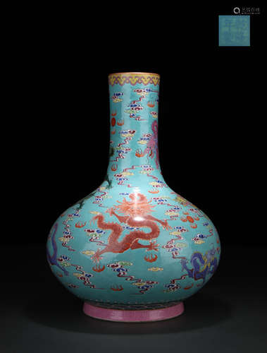 Enamel Globular Vase