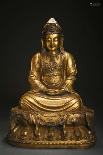 Gilt Copper Avalokitesvara Ornament