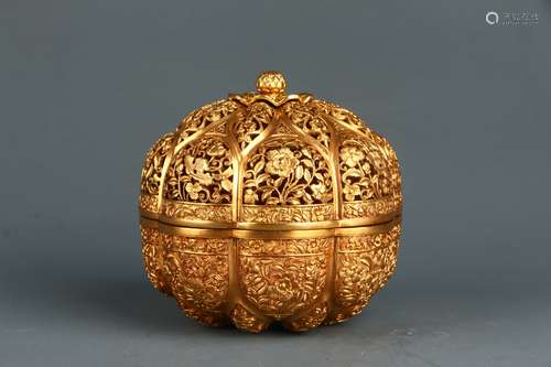 Gilt Copper Incense Burner