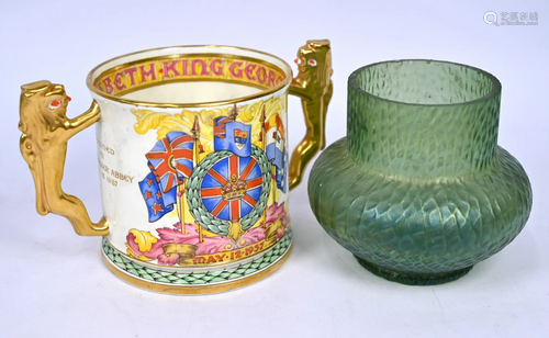 A Paragon china commemorative loving cup