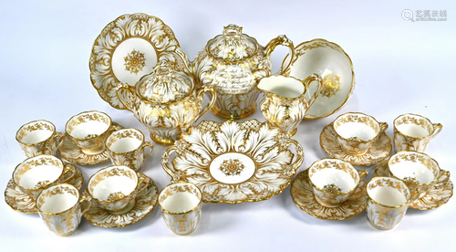 A Victorian Staffordshire china tea service