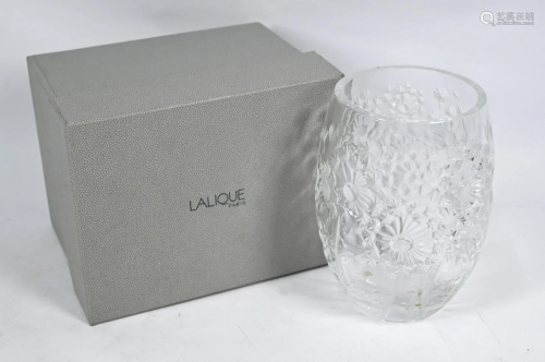 A boxed Lalique 'Bucolique' vase