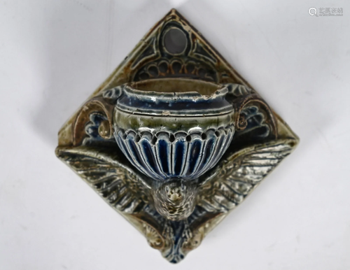 A Victorian Martin Brothers stoneware wall-pocket