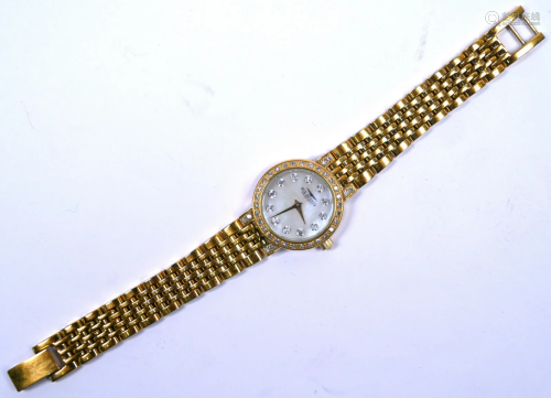 Lady's Eligio gilt metal diamond-set wristwatch