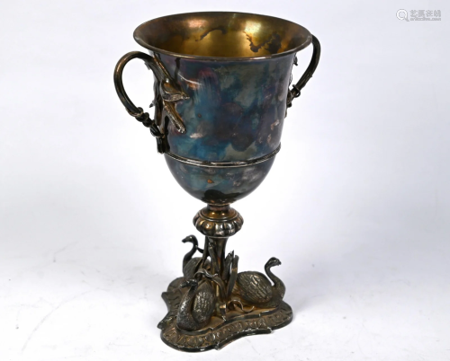 Victorian silver trophy cup