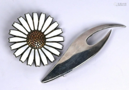 Two Danish Sterling brooches