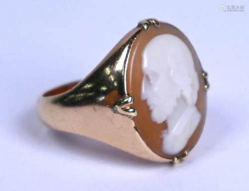 Cameo set ring