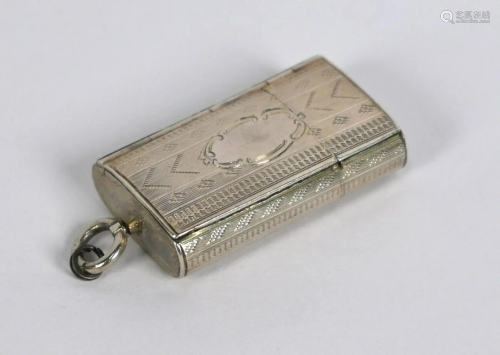 Victorian silver fob snuff box/cheroot-cutter