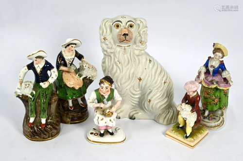 Collection of mainly Staffordshire figures