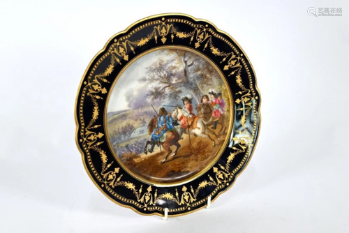 A Sevres porcelain cabinet plate